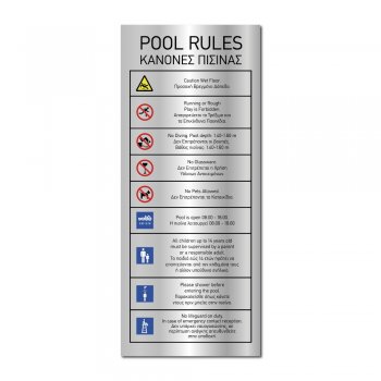 POOL RULES - Ασημί Ματ